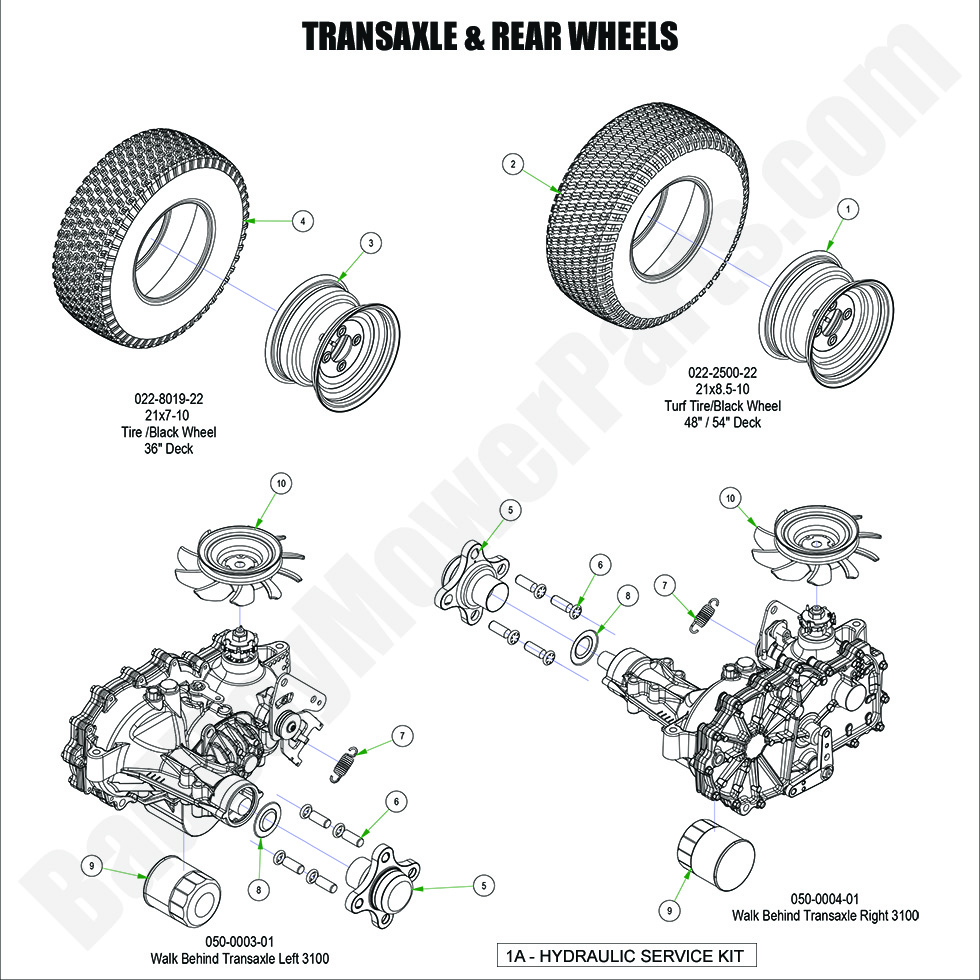 2024 Raider Transaxle & Rear Wheel